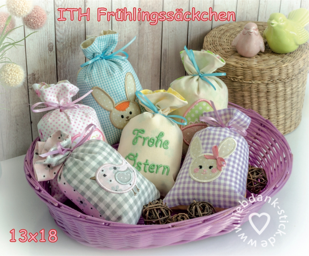 ITH Frühlingssäckchen  13x18 Rahmen