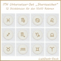 ITH Untersetzer-Set, MugRug 10x10 Sternzeichen