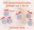 ITH Adventskalender-Zahlen, ca. 8cm