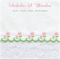 Festonbortenset,  Blümchen 10x10 + 13x18 + 16x26 + 20x36, Endlosornament, Endlosborte