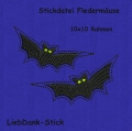 Stickdatei Fledermäuse 10x10, Fledermaus