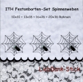  Festonbortenset  Spinnenweben 10x10 + 13x18 + 16x26 + 20x36, Endlosornament, Endlosborte