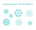 Stickdatei Schneeflocken 10x10 (7 Muster) Winter