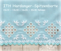 ITH Hardanger Endlos Ornamenten-Set , Spitzenborten 10x10 + 13x18 + 16x26 + 20x36 Rahmen
