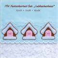  Festonbortenset  Lebkuchenhaus 10x10 + 13x18 + 16x26, Endlosornament, Endlosborte