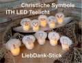 ITH LED Teelicht Christliche Symbole 10x10