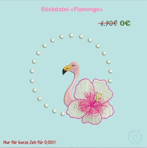 Stickdatei-Flamingo