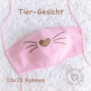 Tiergesicht--10x10-Rahmen--Kindermaske-Schnittmuster-als-PDF