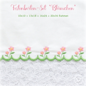 Festonbortenset--Blmchen-10x10--13x18--16x26--20x36-Endlosornament-Endlosborte