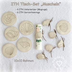 ITH-Tisch-Set-Muscheln--10x10-Rahmen