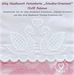 Festonborte-mit-Wing-Needlework-Schwne---Ornament-Endlosornament-Endlosborte