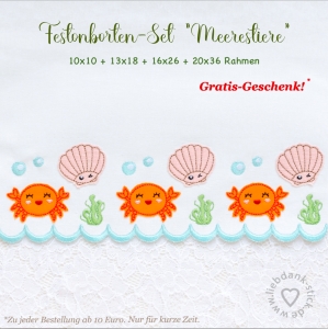 -Festonborten-Set-Meerestiere-10x10--13x18--16x26--20x36-Endlosornament-Endlosborte