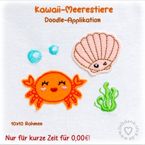 Doodle-Applikation-Meerestiere