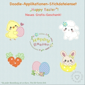 Happy-Easter-Applikationen-Set
