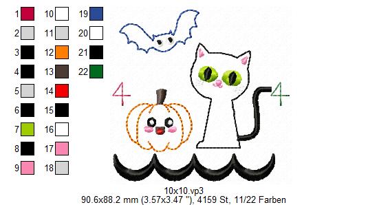 Bild 1 von Halloween Festonbortenset 10x10 + 13x18 + 16x26 + 20x36, Endlosornament, Endlosborte