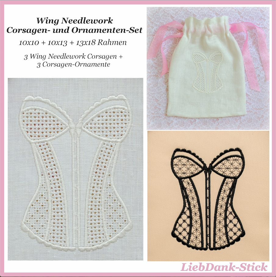 Bild 1 von Wing Needlework Corsagen + Ornamenten-Set 10x10 + 10x13 +  13x18 Rahmen
