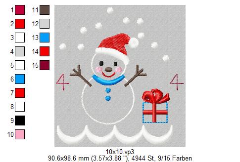 Bild 1 von  Festonborten-Set Schneemann 10x10 + 13x18 + 16x26, Endlosornament, Endlosborte
