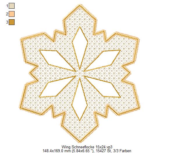 Bild 1 von Wing Needlework Schneeflocke-Ornament 10x10 + 13x18 + 15x24 + 16x26 + 18x30 + 20x20 Rahmen