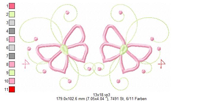 Bild 1 von Schmetterlinge Ornamenten-Set  13x18 + 20x36 Rahmen