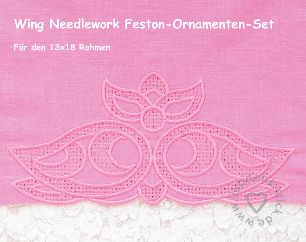 Bild 1 von Feston-Ornamenten-Set, Wing Needlework 13x18 Rahmen