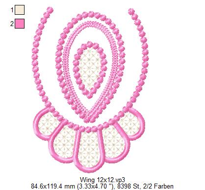Bild 1 von Wing Needlework Paisley Endlosborte, Spitzenborte 12x12 + 13x18 + 16x24 + 20x36 + Ornament 12x12