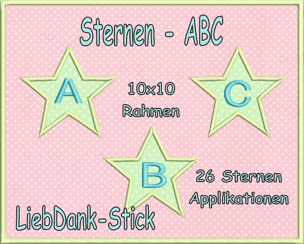 Bild 1 von Stern ABC 10x10 Applikation von A bis Z