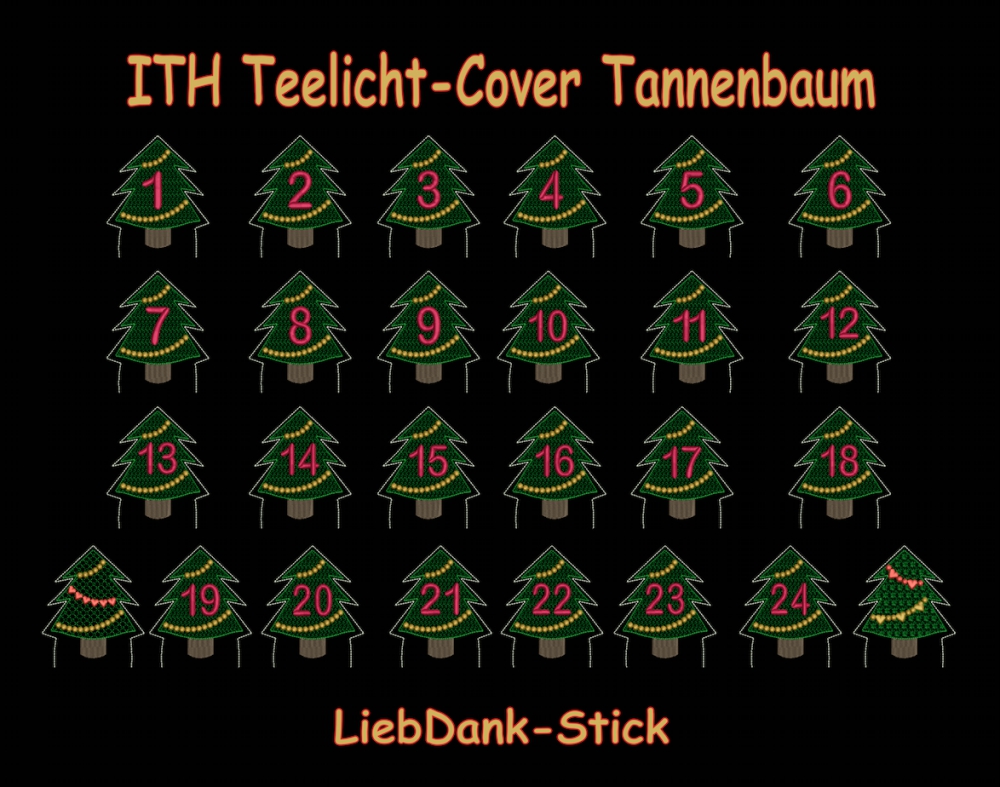 Bild 1 von ITH LED Teelicht Cover Tanne 10x10 Weihnachten