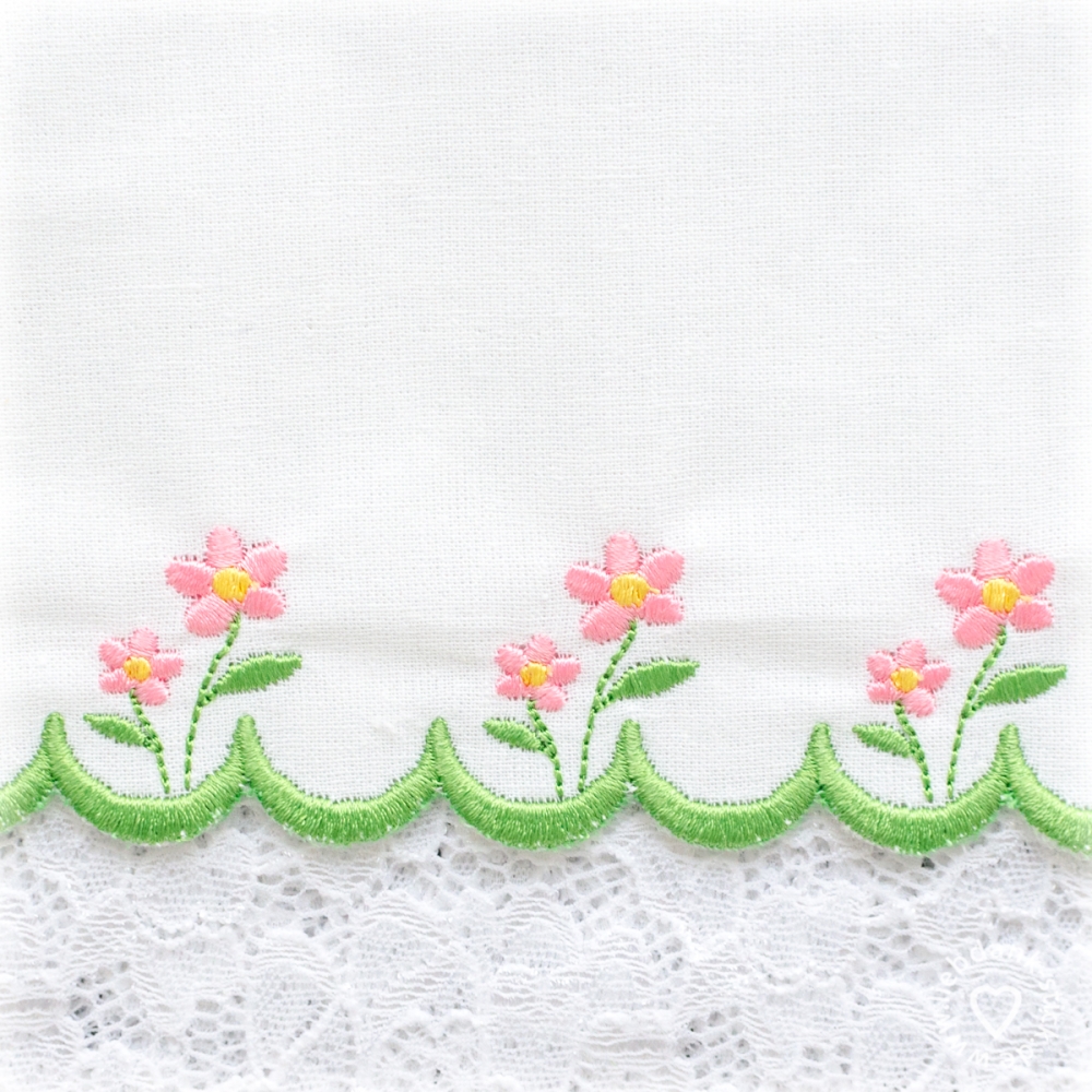 Bild 1 von Festonbortenset,  Blümchen 10x10 + 13x18 + 16x26 + 20x36, Endlosornament, Endlosborte