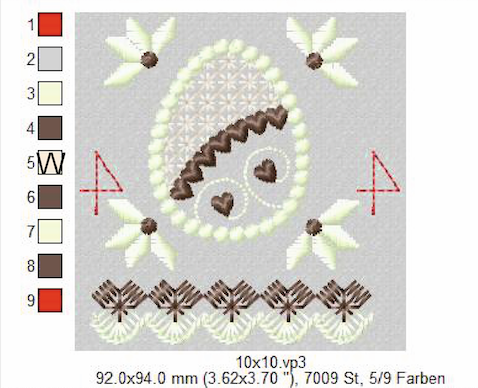 Bild 1 von  Festonborte mit Wing Needlework Osterei-Ornamenten-Set, Endlosornament, Endlosborte