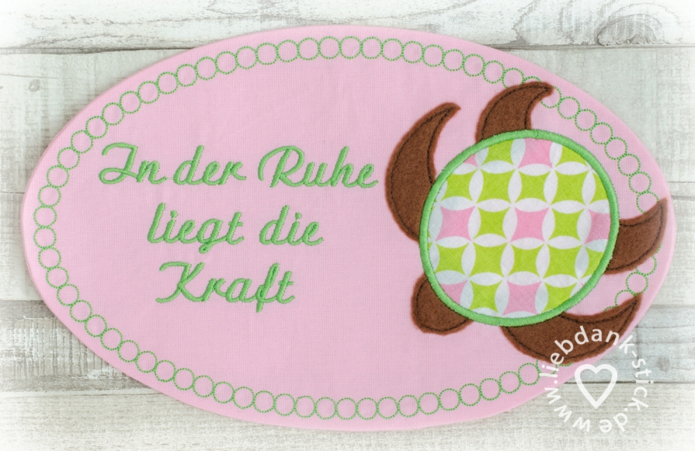Bild 1 von Sparset - ITH Schildkröten-Set inkl. ITH MugRug und MugRug Schnittmuster, Applikation, 10x10 Rahmen