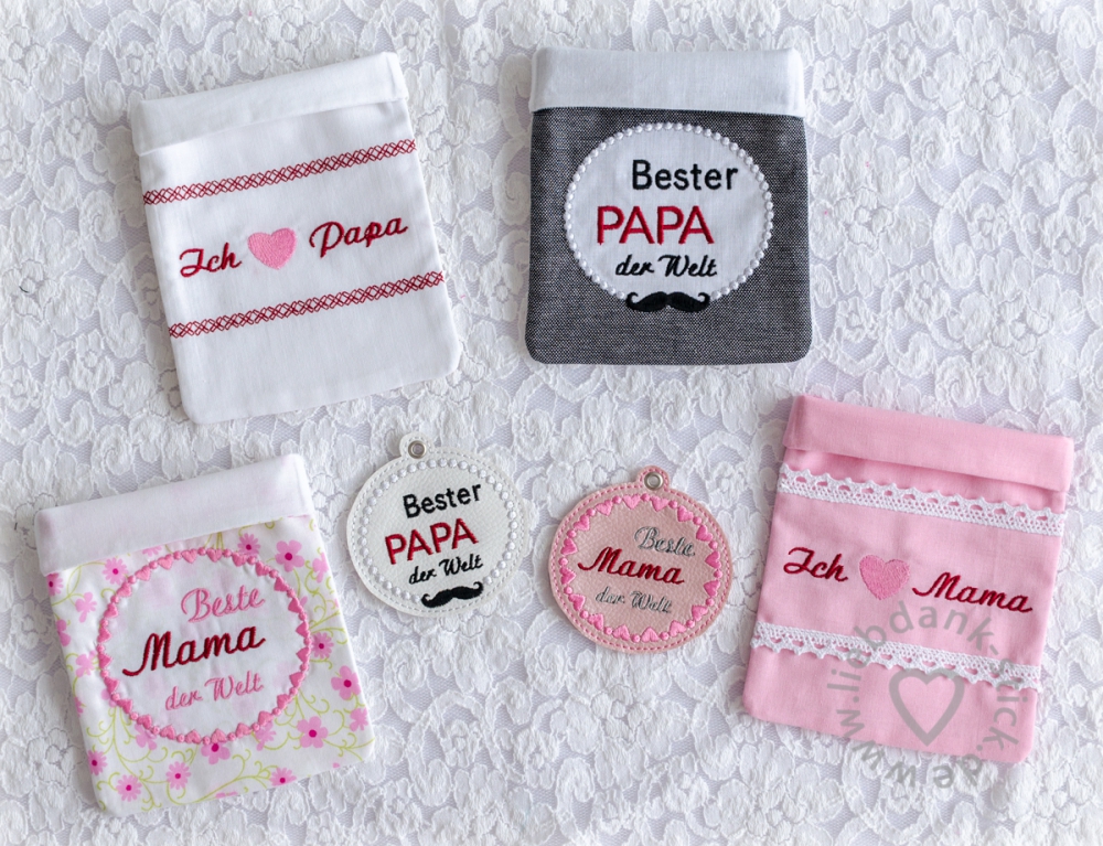 Bild 1 von ITH Muttertag - Vatertag Set (6 Stickdateien) 13x18