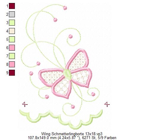 Bild 1 von Wing Needlework Schmetterling-Endlosborte, Spitzenborte 13x18 + 15x24 + 20x36