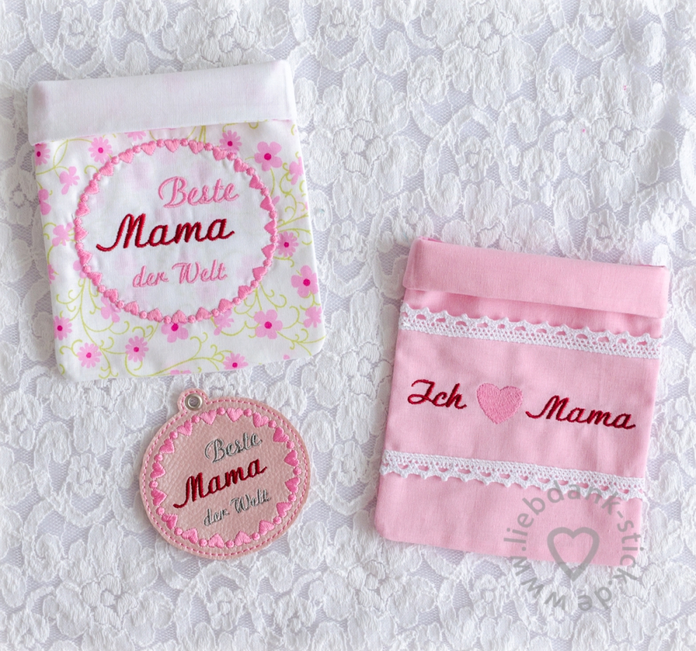 Bild 1 von ITH Muttertag - Vatertag Set (6 Stickdateien) 13x18
