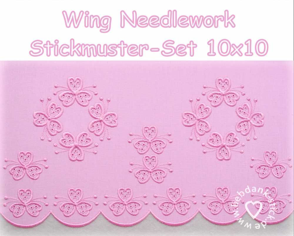 Bild 1 von Stickdatei (Set) Wing Needlework 10x10 (4 Motive), Festonborte