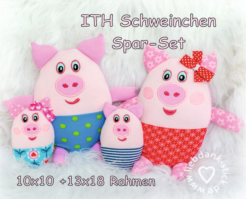 Bild 1 von Spar-Set ITH Schweinchen 10x10 +13x18 Rahmen