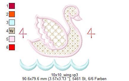 Bild 1 von Festonborte mit Wing Needlework Schwan - Ornamente - Set, Endlosornament, Endlosborte