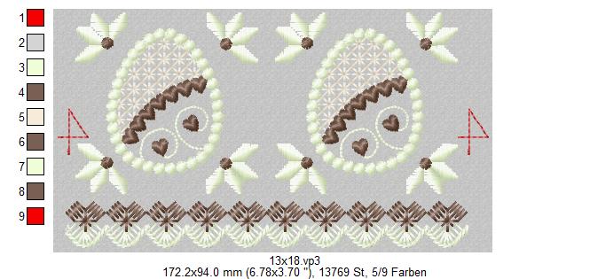 Bild 1 von  Festonborte mit Wing Needlework Osterei-Ornamenten-Set, Endlosornament, Endlosborte