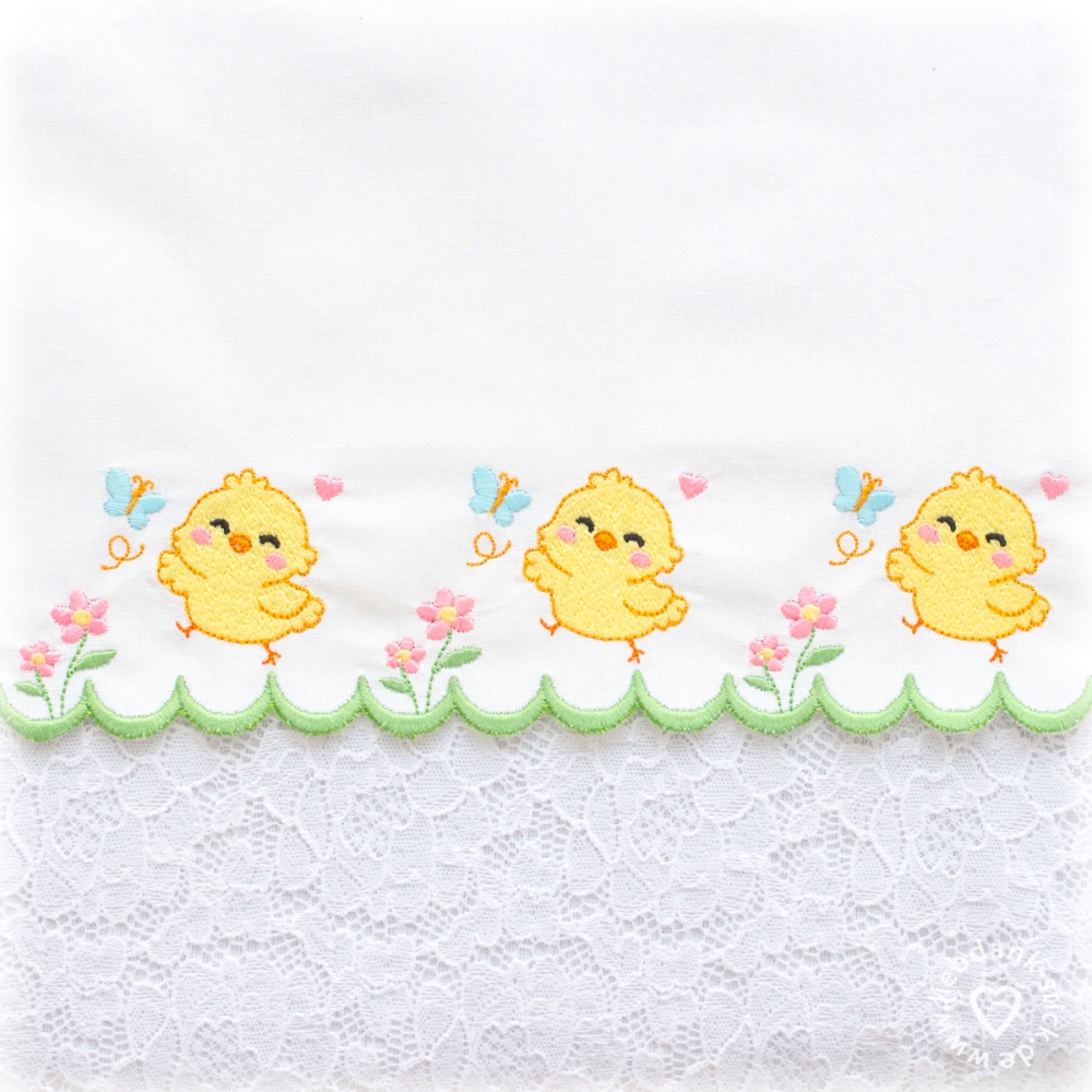 Bild 1 von Festonbortenset,  Happy Chick 10x10 + 13x18 + 16x26 + 20x36, Endlosornament, Endlosborte