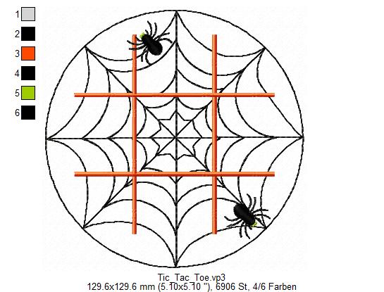 ITH Halloween Tic-Tac-Toe-Set 13x18 Rahmen - LiebDank-Stick