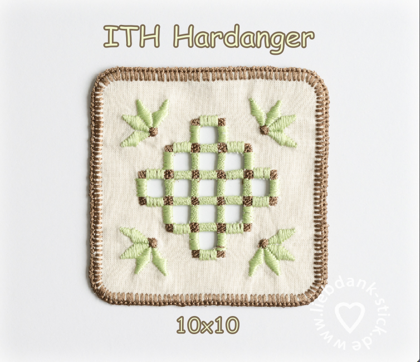 ITH Hardanger 10x10, Stickdatei - LiebDank-Stick - Stickmuster mit