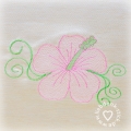 Bild 2 von Stickmuster - Set, Transparente Blumen, Hibiskus (5 Motive) 10x10 + 13x18 Rahmen