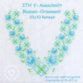 ITH V-Ausschnitt Blumenornament 20x30 Rahmen