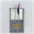 Bild 2 von ITH Filz - Bestecktaschen, christliche Symbole, 10x10 Rahmen