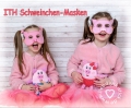 Bild 1 von ITH Schweinchen-Masken, 2 Stickdateien 13x18 Rahmen