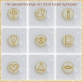 Bild 1 von ITH Serviettenringe mit christlichen Symbolen, 10x10 Rahmen