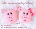 Bild 1 von ITH Schweinchenkopf-Kissen - Set 13x18 Rahmen, Mädchen + Junge