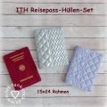 ITH Reisepasshüllen Stickmuster-Set 2 St. 15x24 Rahmen