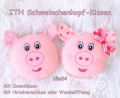 ITH Schweinchenkopf-Kissen - Set 15x24 Rahmen, Mädchen + Junge