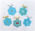 Bild 8 von ITH Adventskalender-Zahlen, ca. 8cm Schneeflocken, Anhänger