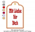 Bild 4 von ITH Geschenk-Anhänger Mit Liebe für Dich 10x10